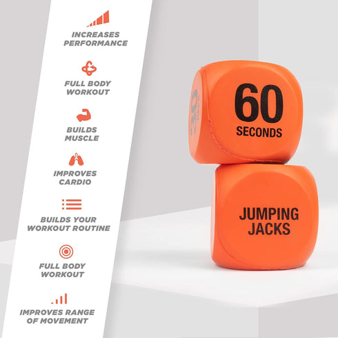 Phoenix Fitness Exercise Dice - Workout Dice Game for Cardio, HIIT Training and Exercise Classes - Training Includes