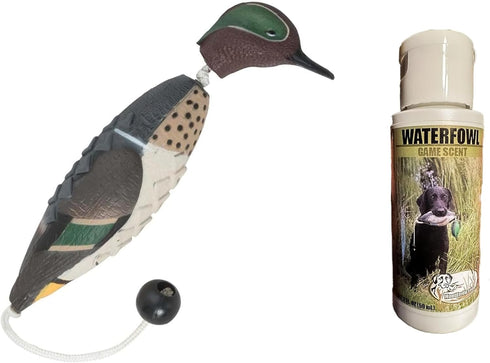 Ultimate Teal Hunting Dog Training Scent and Realistic Teal Duck Dummy, Waterfowl Puppy Gundog Training Kit