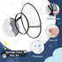 ICOYEA 6, Sponge Core Dog Cone, Inflatable Dog Cone Collar Alternative, Dogs Donut Collar After Surgery, Soft Cone