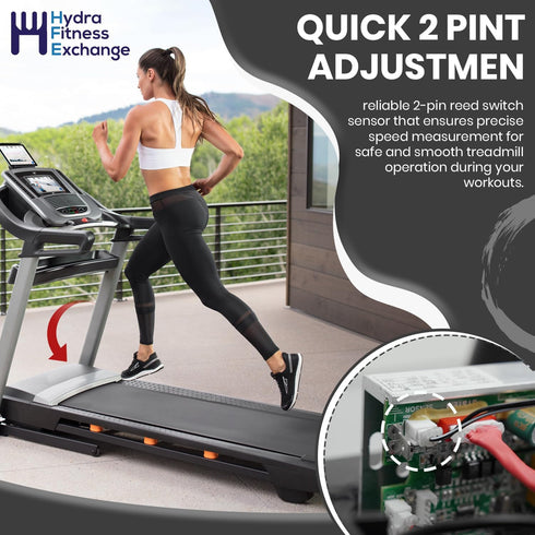 2 Hydra Fitness Exchange Treadmill Speed Sensor Pin Reed Switch Cable - Compatible with Schwin LifeSpan Sole Spirit