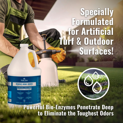 Urine Zero 1 Pet Odor Eliminator Ready-to-Use Gallon | Powerful Bio-Enzyme Cleaner for Dog & Cat Urine Smell on