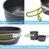 Odoland Camping Cookware Stove, Carabiner Canister Stand, Tripod, Stainless Steel Cup, Fork Spoon Kit