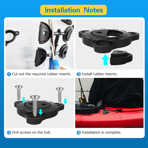 1003 Through Hull Wiring Kit for Installs of Fish Finders, Motors, Lighting Kits Kayak Wiring Accessories Hull Wiring