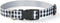 Mile High Life Lightweight Cute Puppy Dog Collar, Soft Geometric Plaid Wave Line Pattern, Black/White, Large