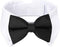 Segarty Dog Tuxedo Bow Tie Collar - Black Bowtie with Adjustable White Necktie for Medium Large Dogs, Wedding Gift