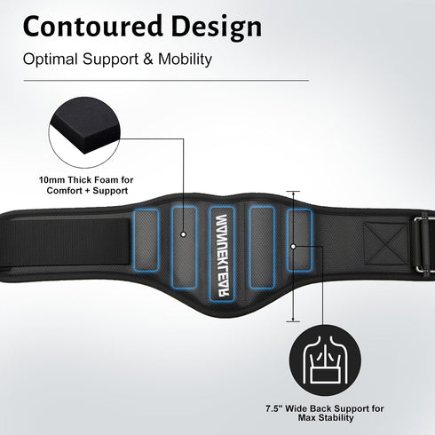 7.5inch MANUEKLEAR Gym Weight Lifting Belt Weight Lifting Workout Weightlifting Powerlifting Belt for Men Women