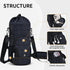 40oz Water Bottle Carrier Bag Insulated with Phone Pocket Quilt Water Bottle Holder Pouch, Daily Use Sling Bag