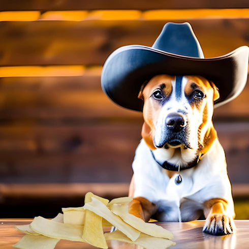 Natural Rawhide Chips – Premium Long-Lasting Dog Treats with Thick Cut Beef Hides (5 Lb)