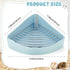 Chinchilla, Eccliy Ceramic Corner Litter Box for Small Pets, Tip-Proof, Chew-Resistant, Triangle Potty Trainer Pet Pan