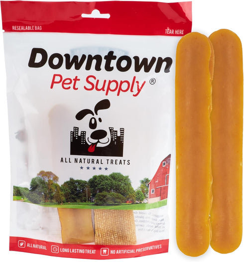 Downtown Pet Supply Yak Cheese Himalayan Dog Chews - Regular Nutrient-Rich Chews for Small to Medium Dogs - 0.5 LB