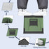 Collapsible Portable Toilet for Camping, Travel, Outdoor, Car, RV & Emergency Use, Potty with Paper Holder for Adults