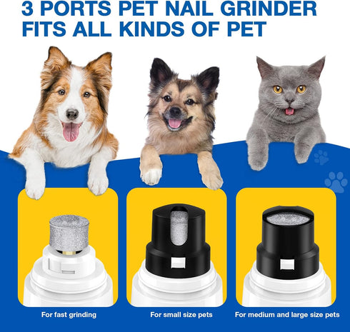 Trimmers 2 2 Nail Grinder for Dogs - Upgraded Dog Nail Super Quiet, Speeds, Rechargeable, Grinding Wheels for Small