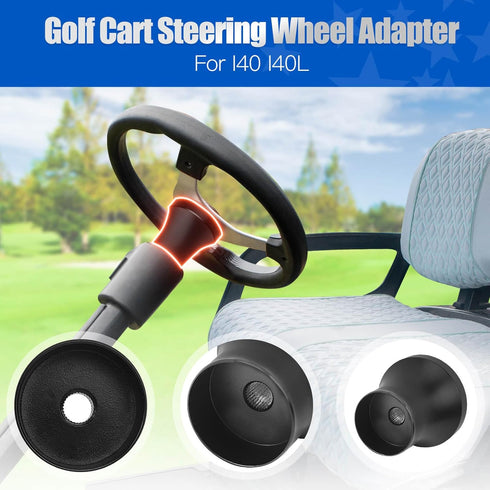 NOKINS Golf Cart Steering Wheel Adapter with Assembly Screws and Wrenches for EZGO Club Car Yamaha