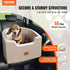 VEVOR Dog Car Seat, Waterproof Booster Seat with Storage Pocket, Clip-On Safety Leash for Small & Medium Dogs