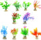 10 Pack Artificial Aquarium Plants, Small Size 4 to 4.5 inch Fish Tank Decorations