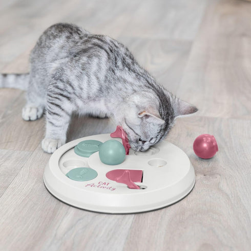 4-Module 9 9 2.5 Trixie Cat Activity Flip Board Treat Puzzle Enrichment Toy for Mental Stimulation & Slow Feeding