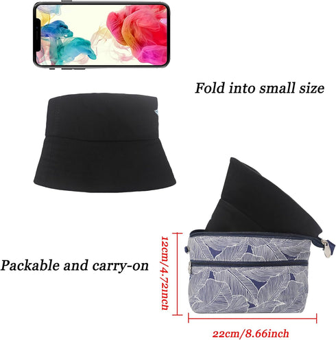 ZLYC Unisex Fashion Embroidered Bucket Hat, Summer Fisherman Cap for Men, Women, and Teens