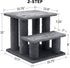 Furhaven Steady Paws Multi-Step Pet Stairs for High Beds & Sofas, Gray, 3-Step Design
