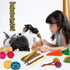 Rabbit Toys Bunny Chew Toys for Teeth, Natural Timothy Hay Sticks Treats and Apple Wood Sticks for Chinchilla and