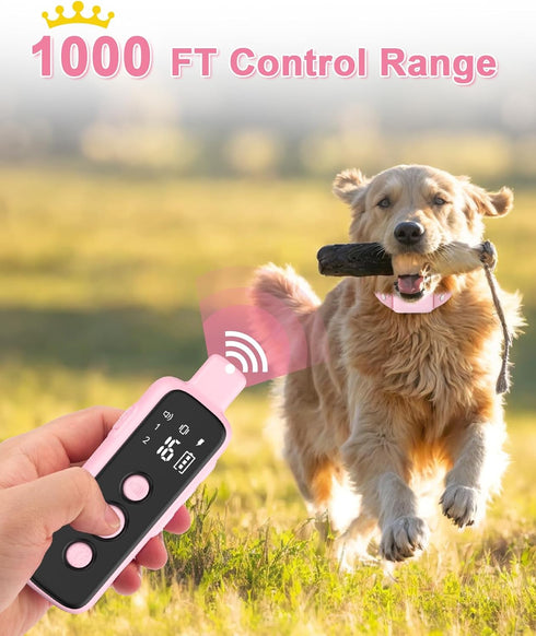 Bousnic Shock Collar for Dogs, Waterproof Rechargeable Electric Training Collar with Remote for Small Medium Large Dogs