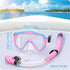Kids Snorkel Set, Dry Top Snorkel Mask for Children, Anti-Fog Panoramic View Diving Gear with Carry Bag for Youth