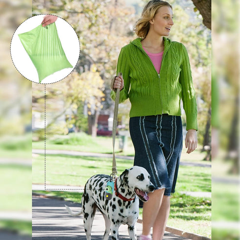 2 Pack Dog Poop Bag Dispenser with LED Flashlight, Pet Waste Bag Holder for Leash, 2 Rolls Leak-proof Doggy Waste Bags