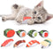 REKOBON Catnip Toys, 8 Pack Kitten Toys for Indoor Cats, Bite Resistant Chew Toy with Sushi Roll