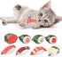 REKOBON Catnip Toys, 8 Pack Kitten Toys for Indoor Cats, Bite Resistant Chew Toy with Sushi Roll