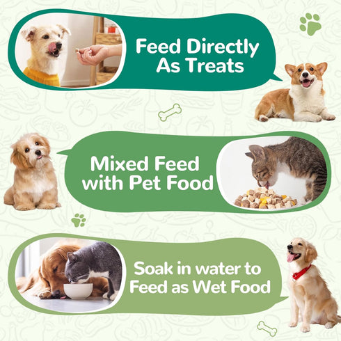 Freeze Dried Chicken for Dogs and Cats, 4.6oz - High Protein Raw Dog Food Topper, Single Fresh Ingredient Treats
