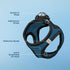 Best Pet Supplies - All Weather Mesh, Reflective, No Pull Harness for Small, Medium Dogs, Cats - Blue/Black Trim, XXS