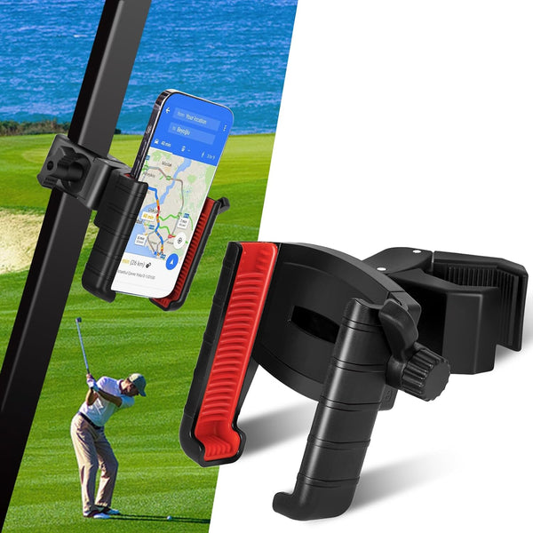 Upgraded Golf Cart Phone Mount Holder Compatible with EZGO/Club Car/Yamaha, Universal Holder for Big Phones & Thick