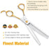 JASON 7.5" 18-Teeth Chunkers Shears for Dogs Cats Grooming, Texturizing Blending Scissor, Sharp Gold Shear