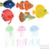 8Pcs Luminous Aquarium Decorations, Glowing Fish Artificial Aquarium Decor Floating Jellyfish Ornament