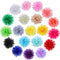 WILLBOND 20 Pcs Pet Flower Collar Bow - 3.1 Inch Multi Color Soft Chiffon Bow Tie Charms for Dogs