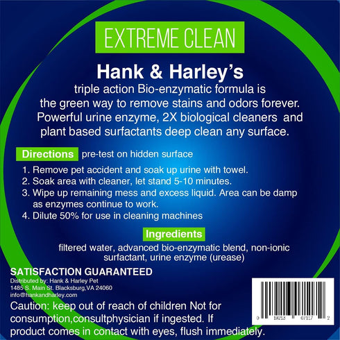 EXTREME ENZYME Stain & Odor Eliminator with Urine Remover, 2X Bio-Enzymatic Cleaners, Safe for Pets