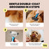 MalsiPree Dog Brush for Shedding, 2 in 1 Undercoat Rake Deshedding Tool for Medium to Large Dogs, Pet Dematting Comb