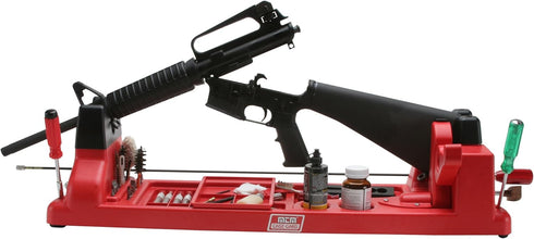 MTM GV30 Gun Vise for Gunsmithing, Free Standing, 11 Compartments, USA Made, Red