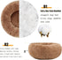 Round Donut Dog Bed for Small Medium Large Dogs, Washable Anti-Slip Faux Fur Fluffy Cuddler Cat Bed, 20"