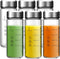 SIEROZUR Juice Bottles - 6 Pack Wide Mouth Glass Bottles with Lids for Juicing, 12oz, BPA Free