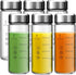 SIEROZUR Juice Bottles - 6 Pack Wide Mouth Glass Bottles with Lids for Juicing, 12oz, BPA Free
