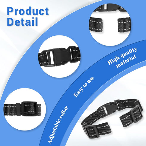Reflective Collar Replacement Strap, Heavy Duty for Dog GPS Training Bark Receiver Collars, E Collar Straps for Dogs