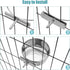 Dog Bowl Stainless Steel, Pet Hanging Food Water Bowl, Cage Feeding Cup Feeder for Dogs, Cats, Rabbits, Birds (Medium)