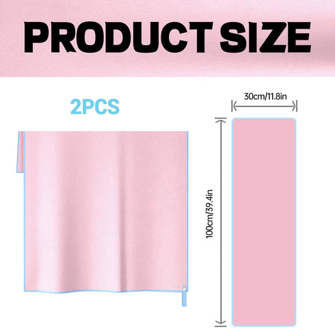 LERAO Gym(2pcs,Pink) Gym Towels for Women,Workout Towels Quick Dry Towel,Yoga Towel for Hot Yoga Non Slip,Sweat Towel