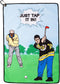 Funny Golf Towel, Printed Towels for Golf Bags with Clip, Birthday Gifts for Golf Fan - Just Tap It In
