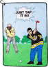 Funny Golf Towel, Printed Towels for Golf Bags with Clip, Birthday Gifts for Golf Fan - Just Tap It In