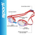 Sporti Unisex Adult Swimming Goggles, Antifog Swim Goggles for Men & Women, Shatter-resistant