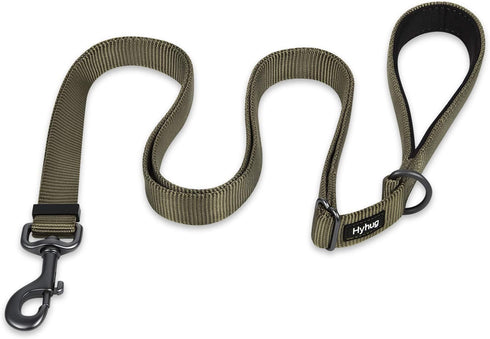 Hyhug Pets Adjustable 6 Feet Leash with Super Soft Neoprene Padded Handle for Medium Large Dogs (Military Green)