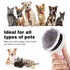 Dog Brush with Release Button - Self-Cleaning Slicker Brush for Grooming, Shedding, Massaging, Pink