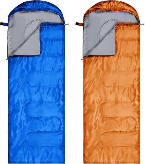 Tudomro 2 Pcs Camping Sleeping Bag - Lightweight Packable Waterproof Gear for Adults, Indoor Outdoor Hiking Travel