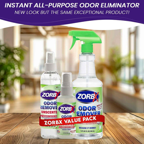 ZORBX Unscented Odor Eliminator for Strong Odor, Advanced Formula Fast-Acting Spray for Dog Cat House